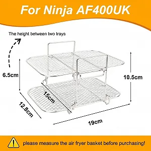 Аксессуары для аэрофритюрницы BYKITCHEN Ninja Foodi Max Dual Zone AF400EU 9.5л 304 нержавеющая сталь synthetic.ua - Фото 1