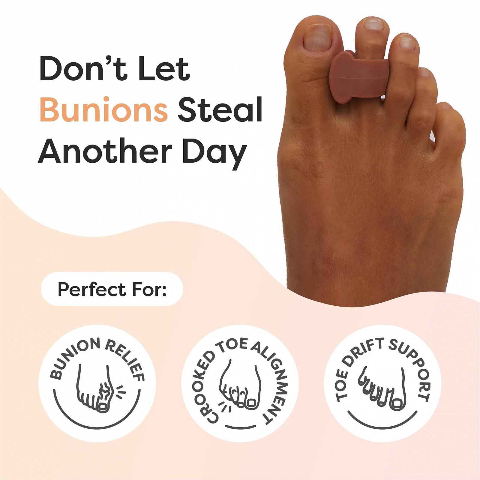 Роздільник для пальців ніг ZenToes 4 шт. Гелеві, вальгусної деформації великого пальця стопи, фото №2