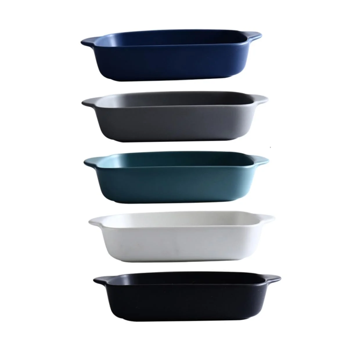 Форма для запекания Garneck фарфоровая прямоугольная белая с ручками, фото №1