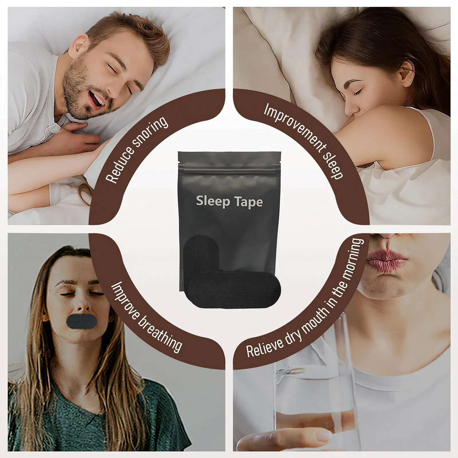 Стрічка для рота для сну пластирі для рота для дихання через ніс і запобігання хропінню під час сну, фото №4 Стрічка для рота для сну пластирі для рота для дихання через ніс і запобігання хропінню під час сну, фото №4