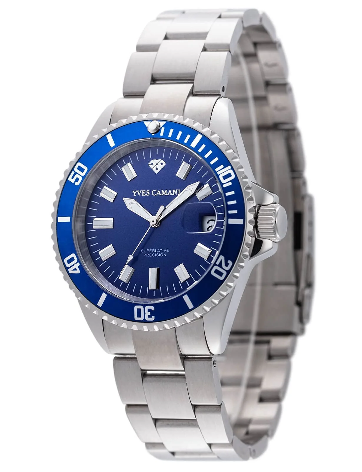 Часы Кварцевые Мужские Yves Camani Anwen YC1065-C Сталь Нержавеющая Синий / Серебряный, серебристый, Браслет, фото №1