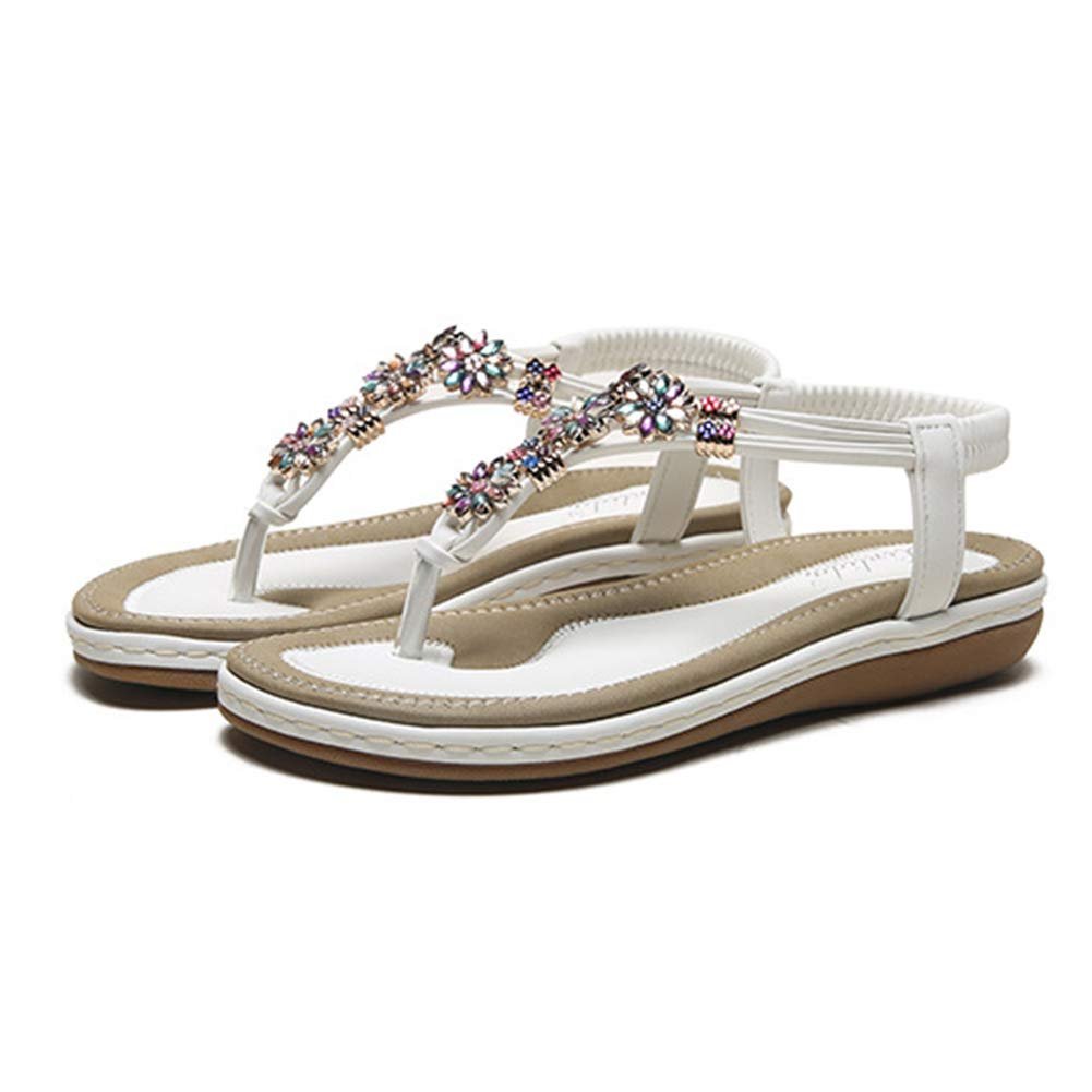 Босоножки Богемные Женские со стразами Ремешок на лодыжке Летние, фото №5