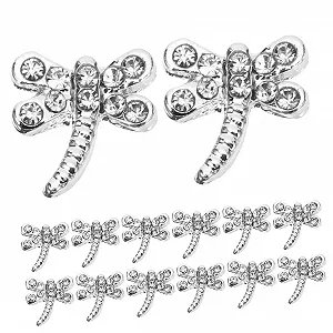 Подвески для ногтей 20 шт. Nailkndy, сплав, серебристый - Фото 1