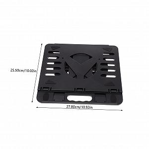 Подставка для ноутбука складная с вращающимся основанием портативная регулируемая по высоте с держателем для телефона эффективный отвод тепла эргономичная synthetic.ua - Фото 1