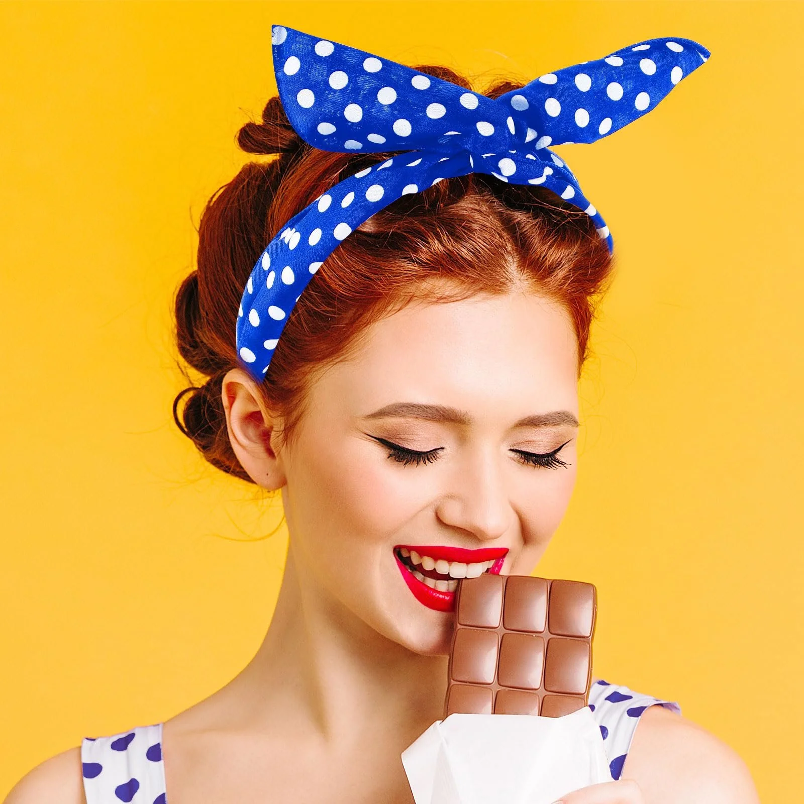 Пов'язка на голову в горошок Prasacco, фото №5