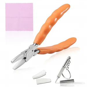 Плоскогубцы SPEEDWOX 6" Плоские из нержавеющей стали для ремонта очков с отверткой и тканью для чистки - Фото 1