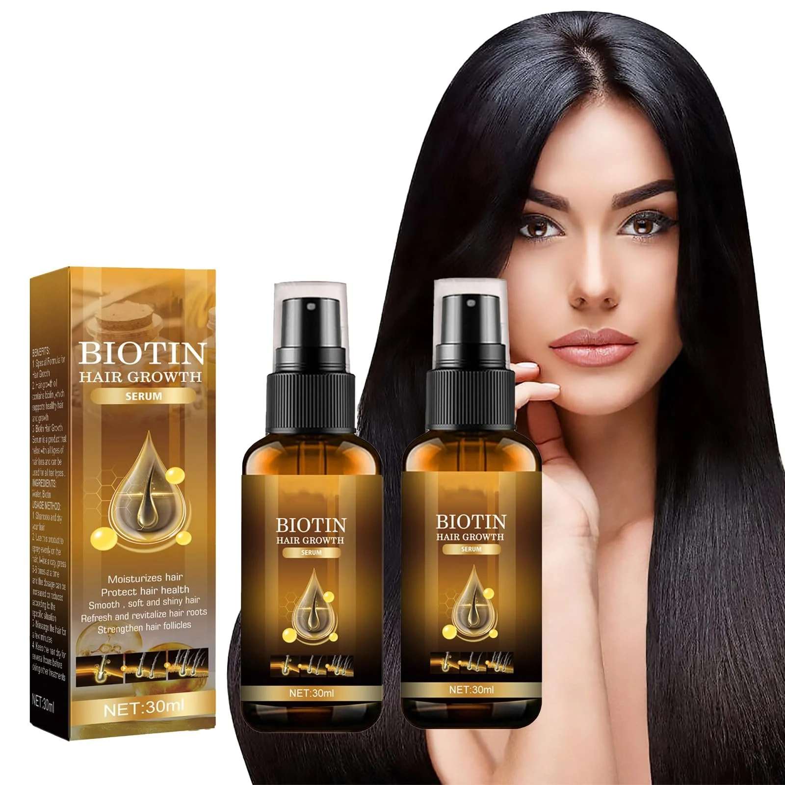 Сироватка для росту волосся HairTkekruh Biotin, 30 мл, фото №1