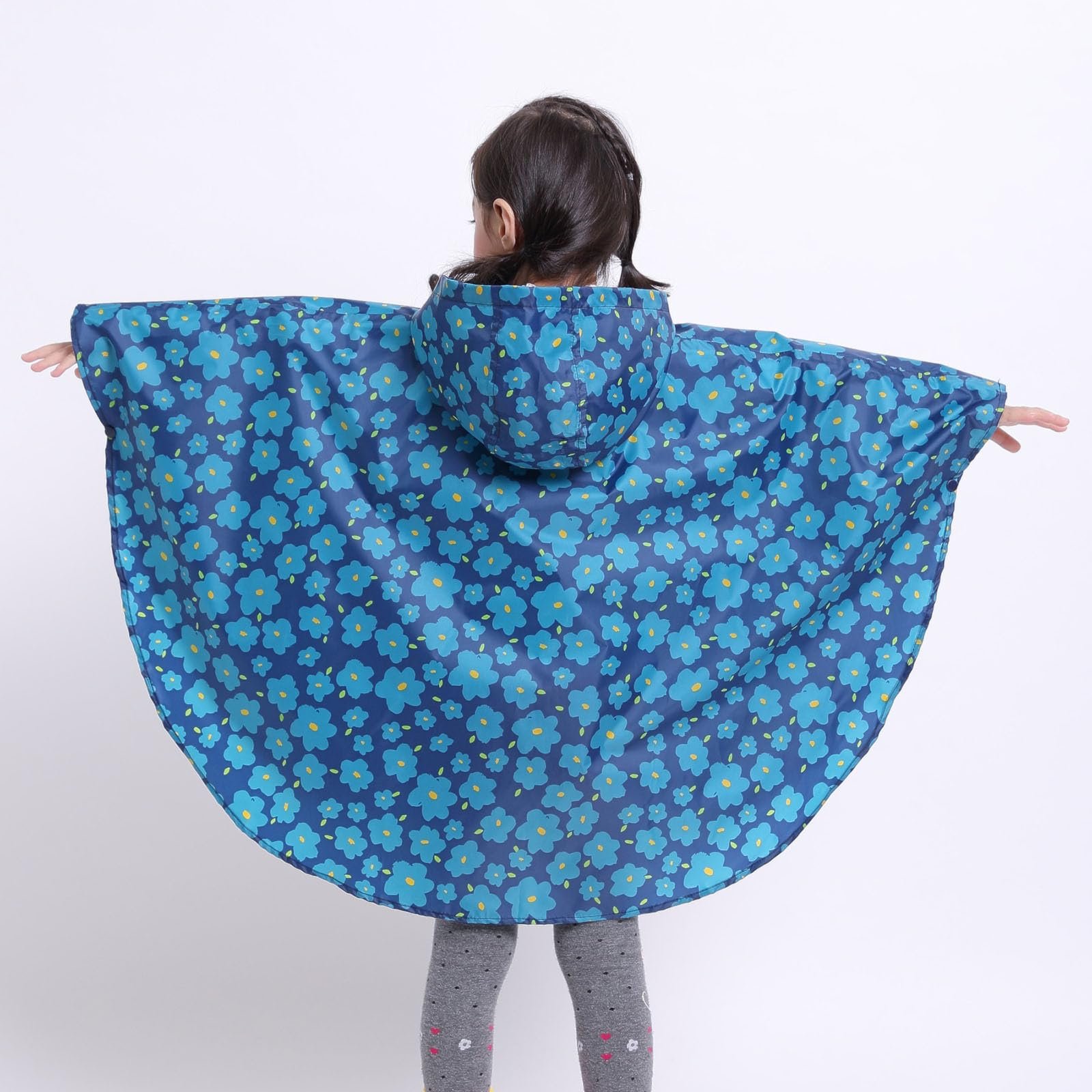 Детское дождевое пончо с капюшоном и карманом, дышащее, водонепроницаемое, легкое для активного отдыха, дождевик на молнии, складное, летняя дождевая куртка, дождевой чехол, фото №6