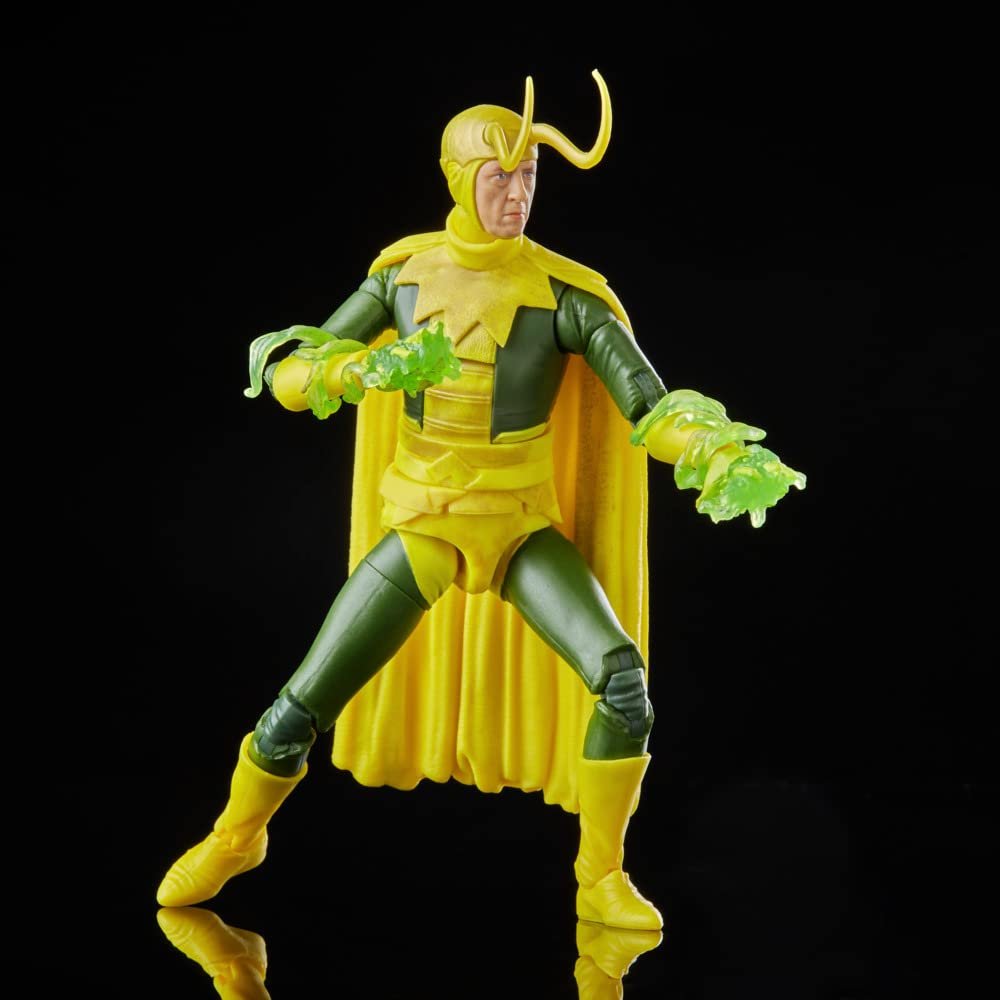 Фигурка Marvel Action Legends Series MCU Disney Plus Классический Локи, 15 см, 5 аксессуаров и 1 элемент Build-A-Figure, фото №4