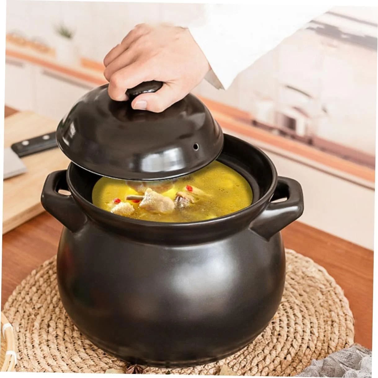 Кастрюля Mobestech керамическая маленькая черная, фото №7 Кастрюля Mobestech керамическая маленькая черная, фото №7