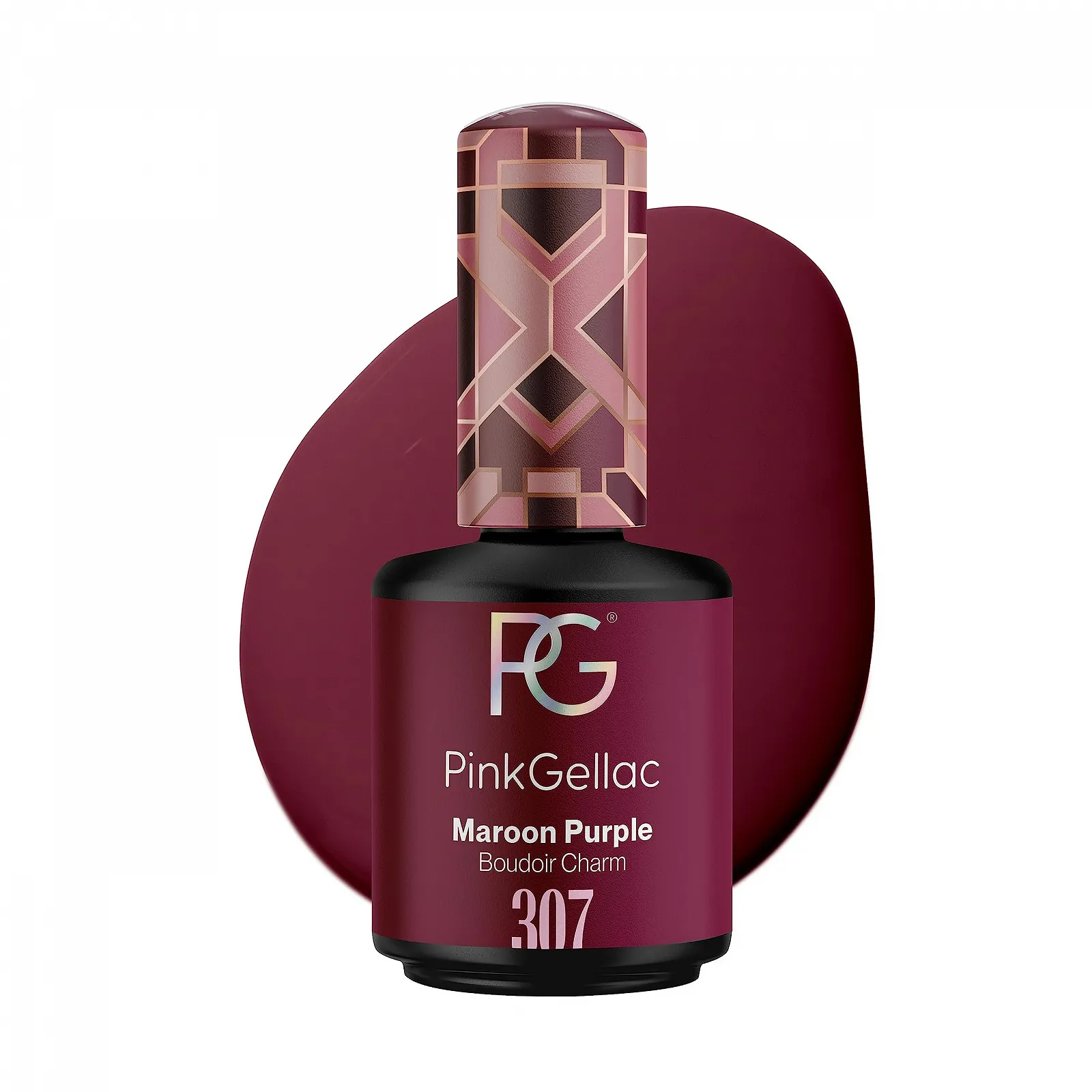 Гель-лак Pink Gellac 307 Maroon Purple, 15 мл, фиолетовый, фото №1 Гель-лак Pink Gellac 307 Maroon Purple, 15 мл, фиолетовый, фото №1
