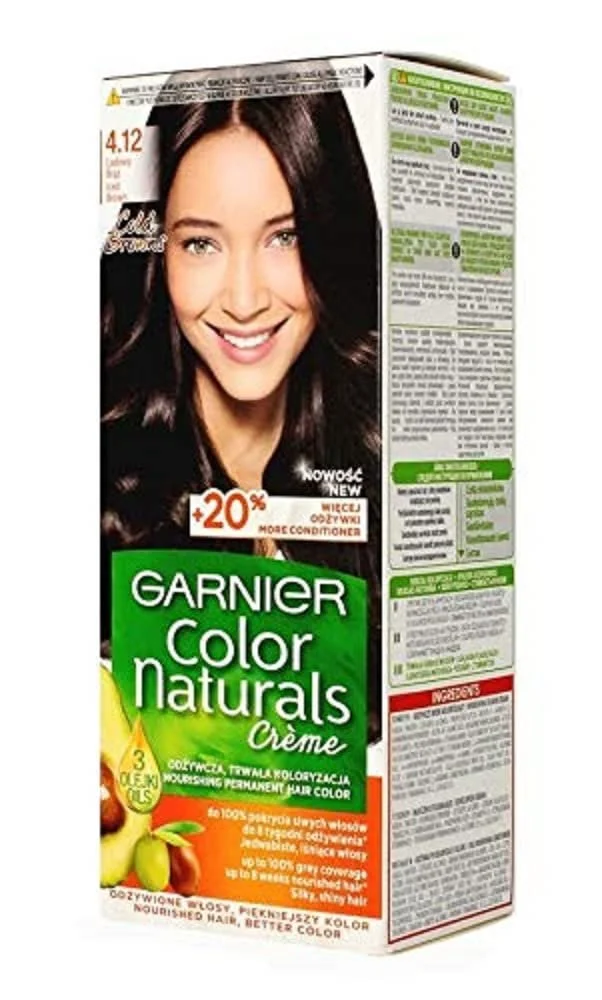 Фарба для волосся Garnier Color Naturals Creme 4.12 Крижаний Коричневий, фото №1 Фарба для волосся Garnier Color Naturals Creme 4.12 Крижаний Коричневий, фото №1