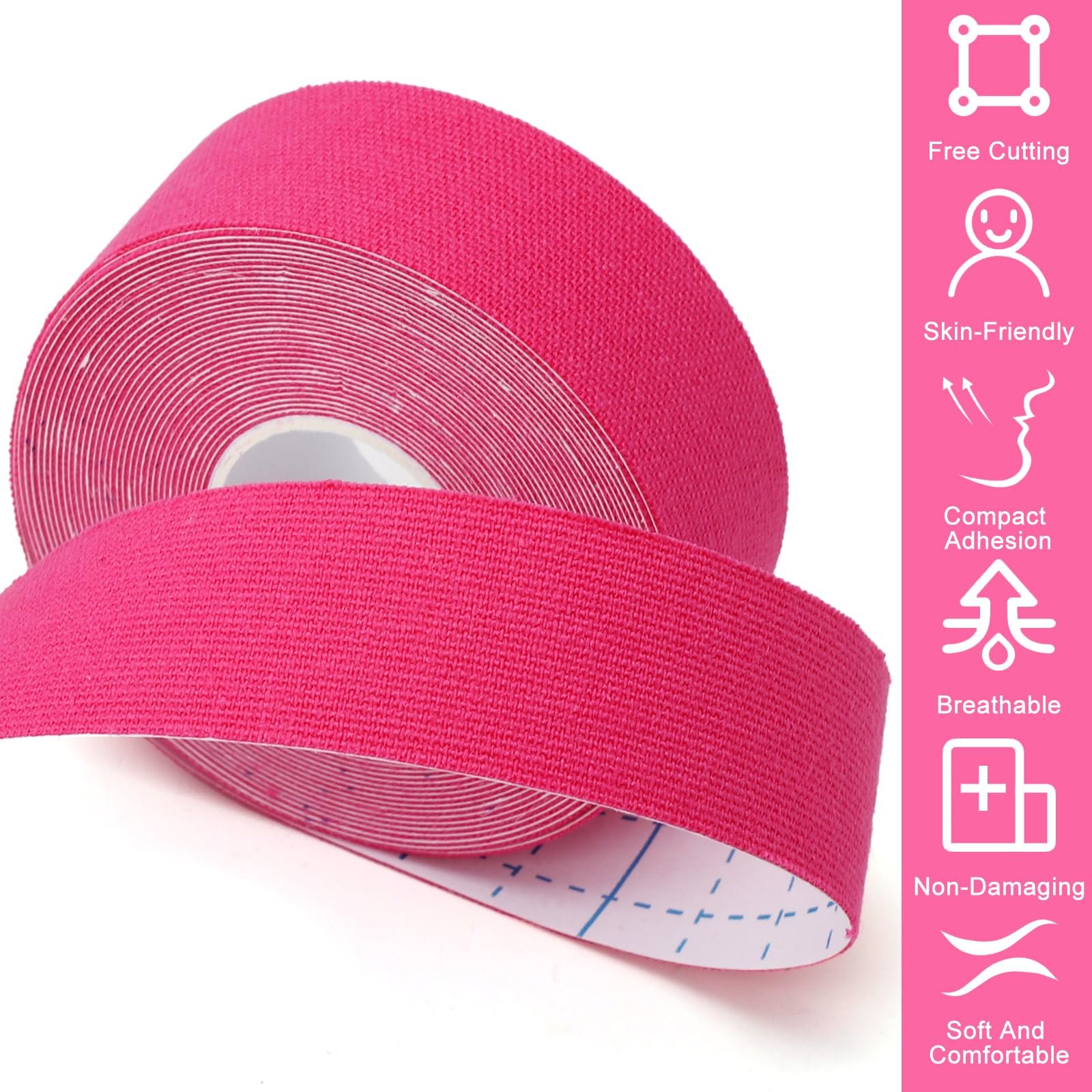 Лента для лица HENGBIRD, 2,5 см x 5 м, телесный, оранжевый, розовый, голубой, 4 шт., фото №4