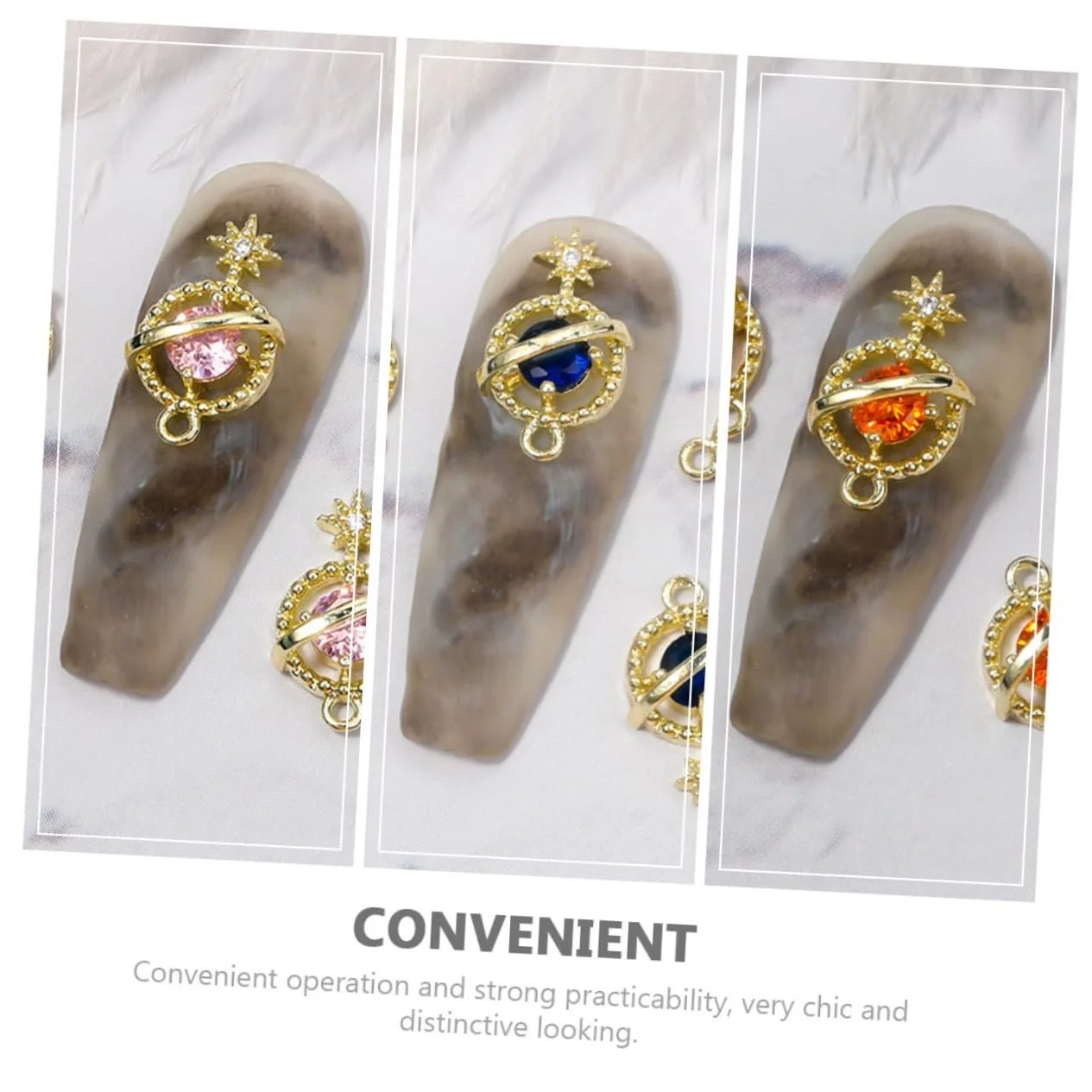 Аксессуары для ногтей (6 шт.) Planet Elements DIY Декор для маникюра, фото №7