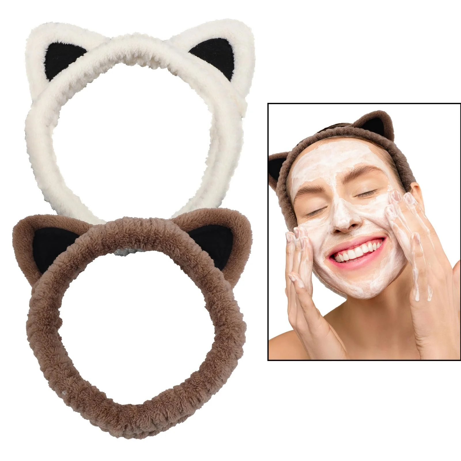 Набір пов'язок на голову з котячими вушками, фото №3 Набір пов'язок на голову з котячими вушками, фото №3