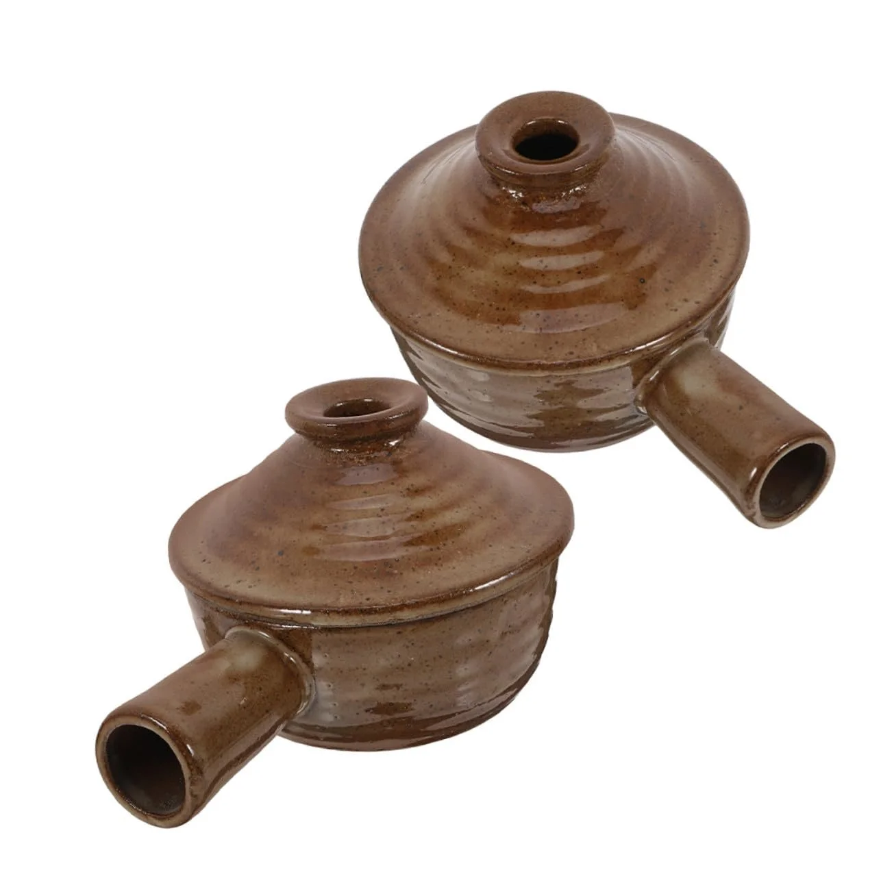 Набор кастрюль для микроволновой печи Alipis 2 предмета, грубая керамика с крышкой и ручкой, термостойкая японская керамика для риса и салатов, фото №1