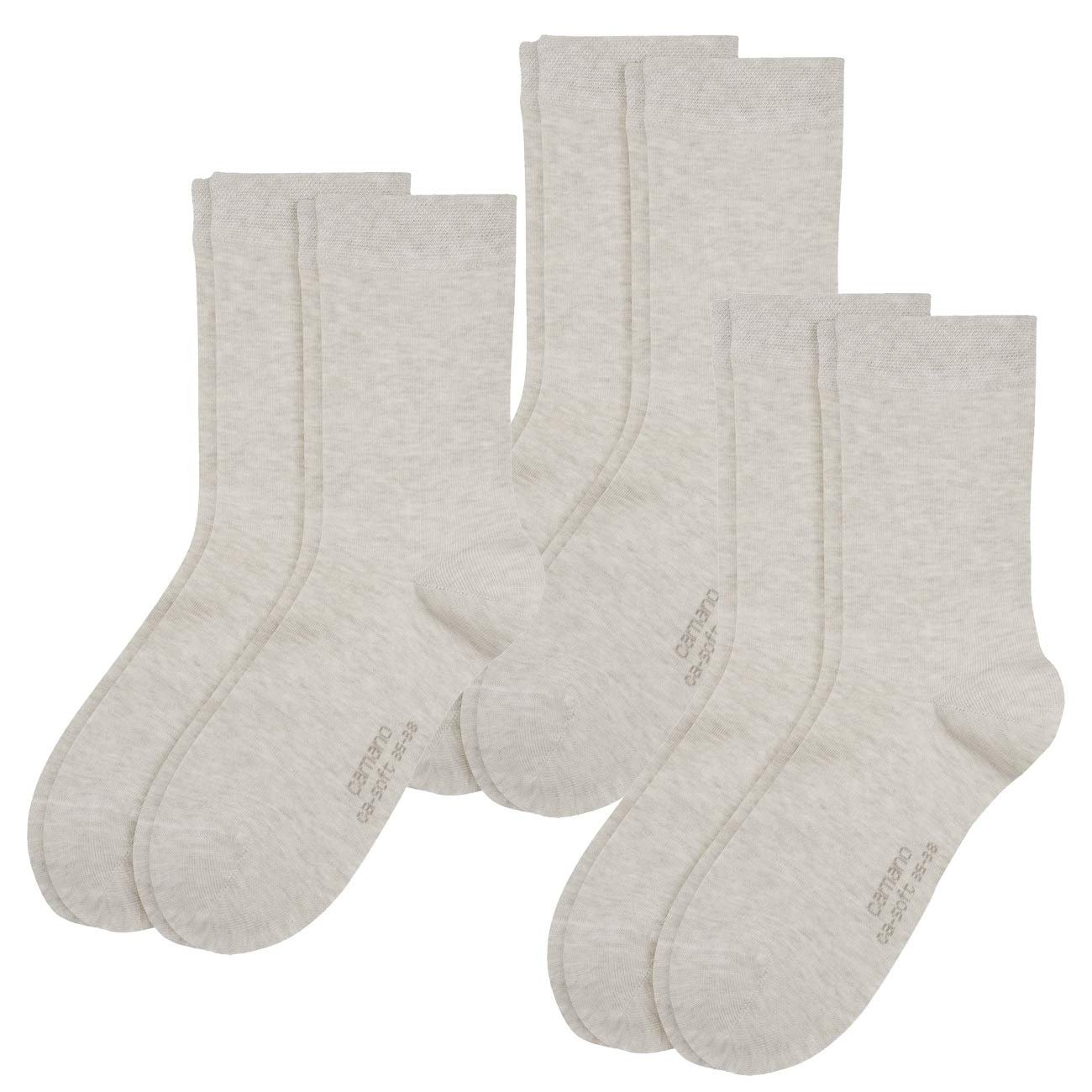 Шкарпетки Camano CA-Soft Жіночі, 6 пар, Розмір: 35-38, Колір: Березовий Меланж (1100), фото №1