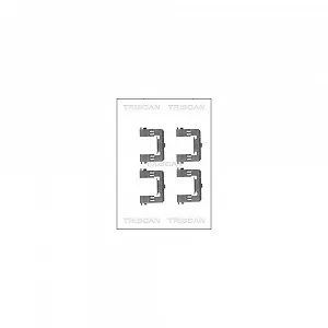 Комплект аксесуарів, дискові гальмівні колодки TRISCAN 8105 101655 передня вісь - Фото 1