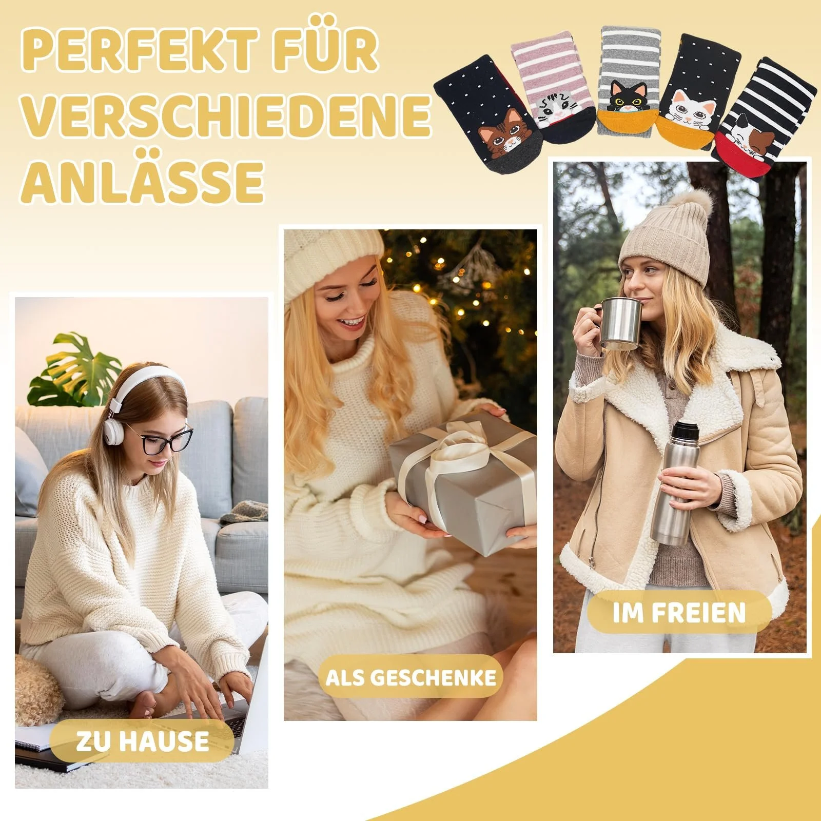 Термоноски PUTUO Женские, Зимние, Забавные Носки: Теплые махровые зимние носки для женщин - Разноцветные носки с рисунком для Рождества, 5 пар, размер 6-8, фото №7 Термоноски PUTUO Женские, Зимние, Забавные Носки: Теплые махровые зимние носки для женщин - Разноцветные носки с рисунком для Рождества, 5 пар, размер 6-8, фото №7