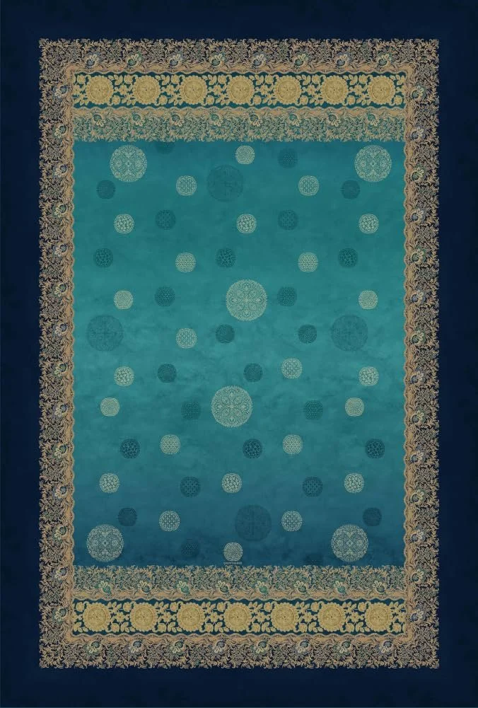 Плед Bassetti Pallavicino 9330130 Хлопок Голубой B1 Размеры: 180 x 250 см, фото №1