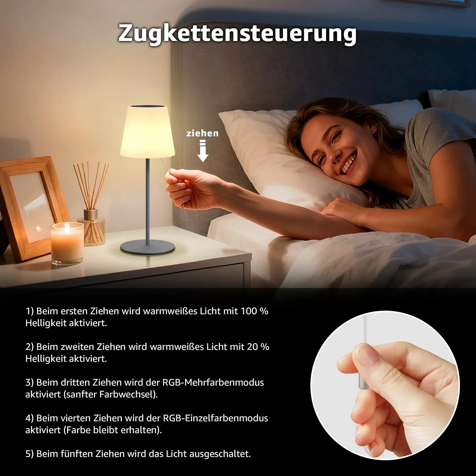 Настольная лампа MALUX Solar уличная на солнечной батарее светодиодная аккумуляторная с пультом RGB IP44 Серый, фото №5