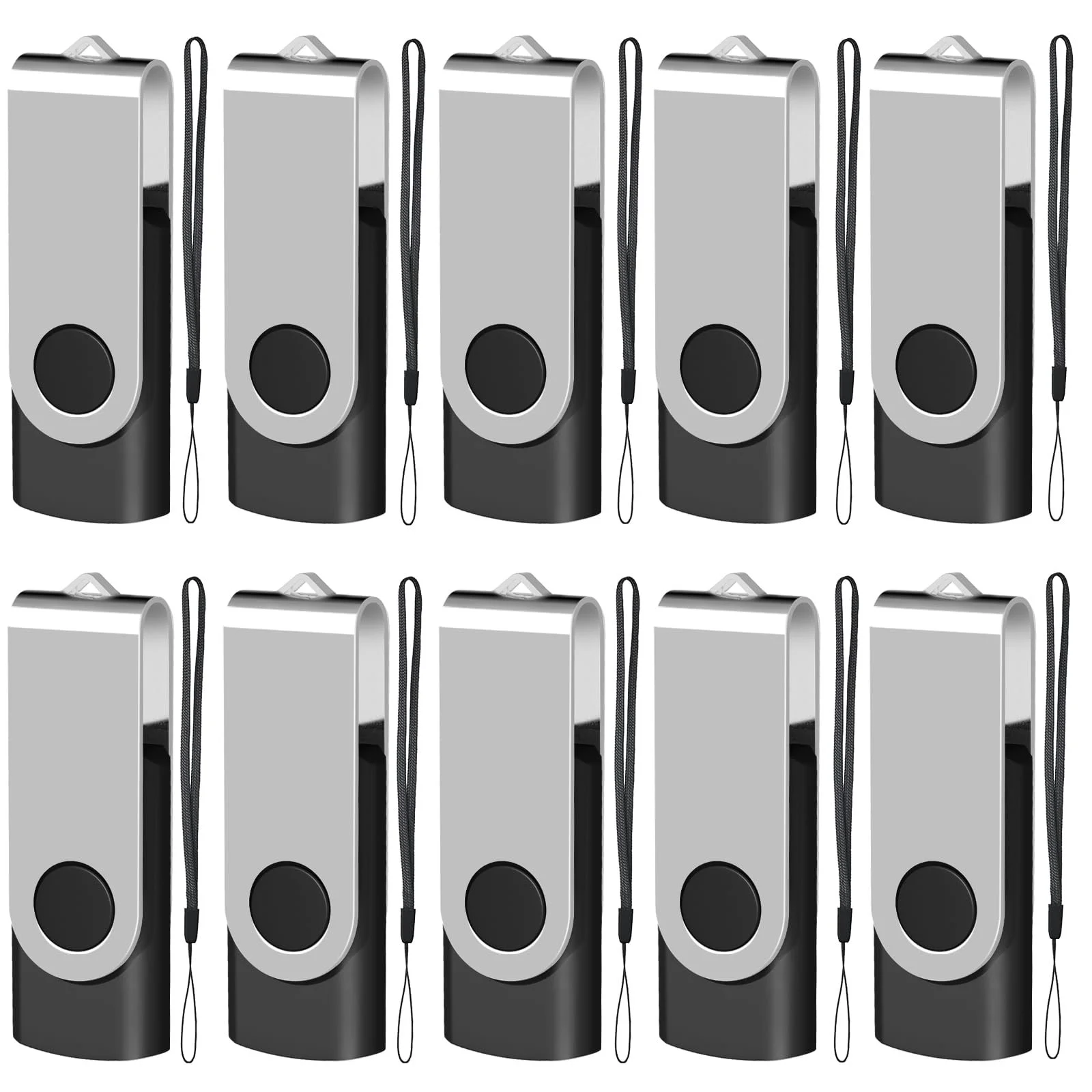 USB-накопичувач EASTBULL 1 GB 10 шт. USB 2.0 поворотний Чорний, фото №1 USB-накопичувач EASTBULL 1 GB 10 шт. USB 2.0 поворотний Чорний, фото №1