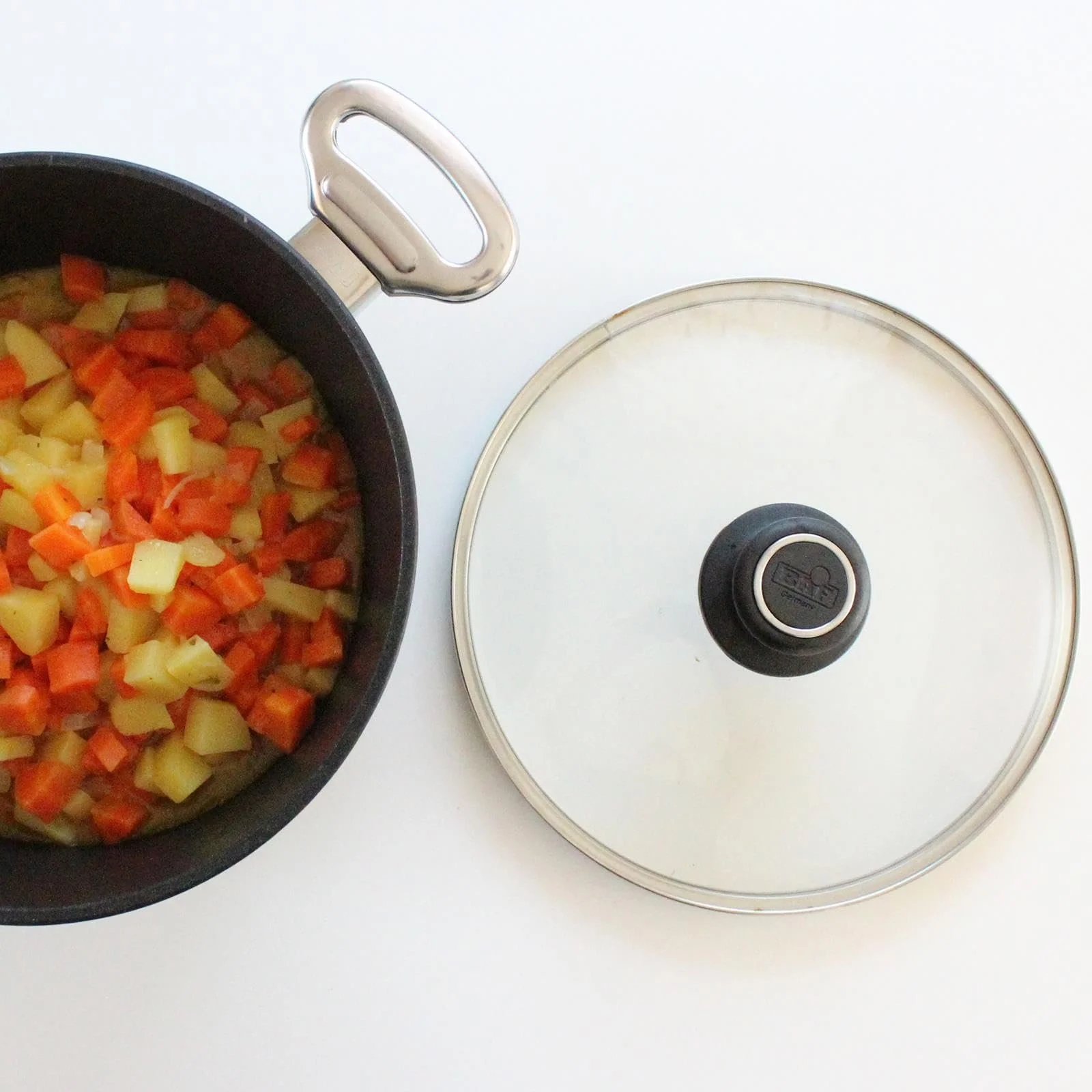 Сотейник BAF Induction з кришкою діаметр 28 см високий борт литий алюміній з покриттям, фото №9