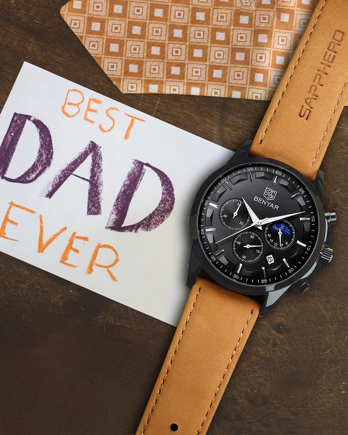 Мужские часы Benyar Хронограф Водонепроницаемые Кожаный Ремешок / Нержавеющая сталь Кварц Золотой / Серебряный / Синий / Черный, фото №6 Мужские часы Benyar Хронограф Водонепроницаемые Кожаный Ремешок / Нержавеющая сталь Кварц Золотой / Серебряный / Синий / Черный, фото №6