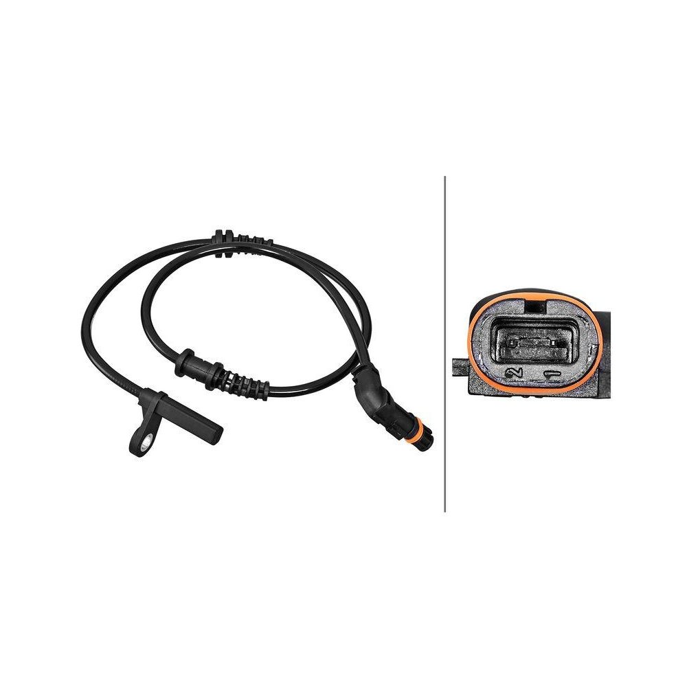 Датчик частоти обертання колеса HELLA 6PU 358 217-141 для MERCEDES-BENZ, передня вісь, фото №1