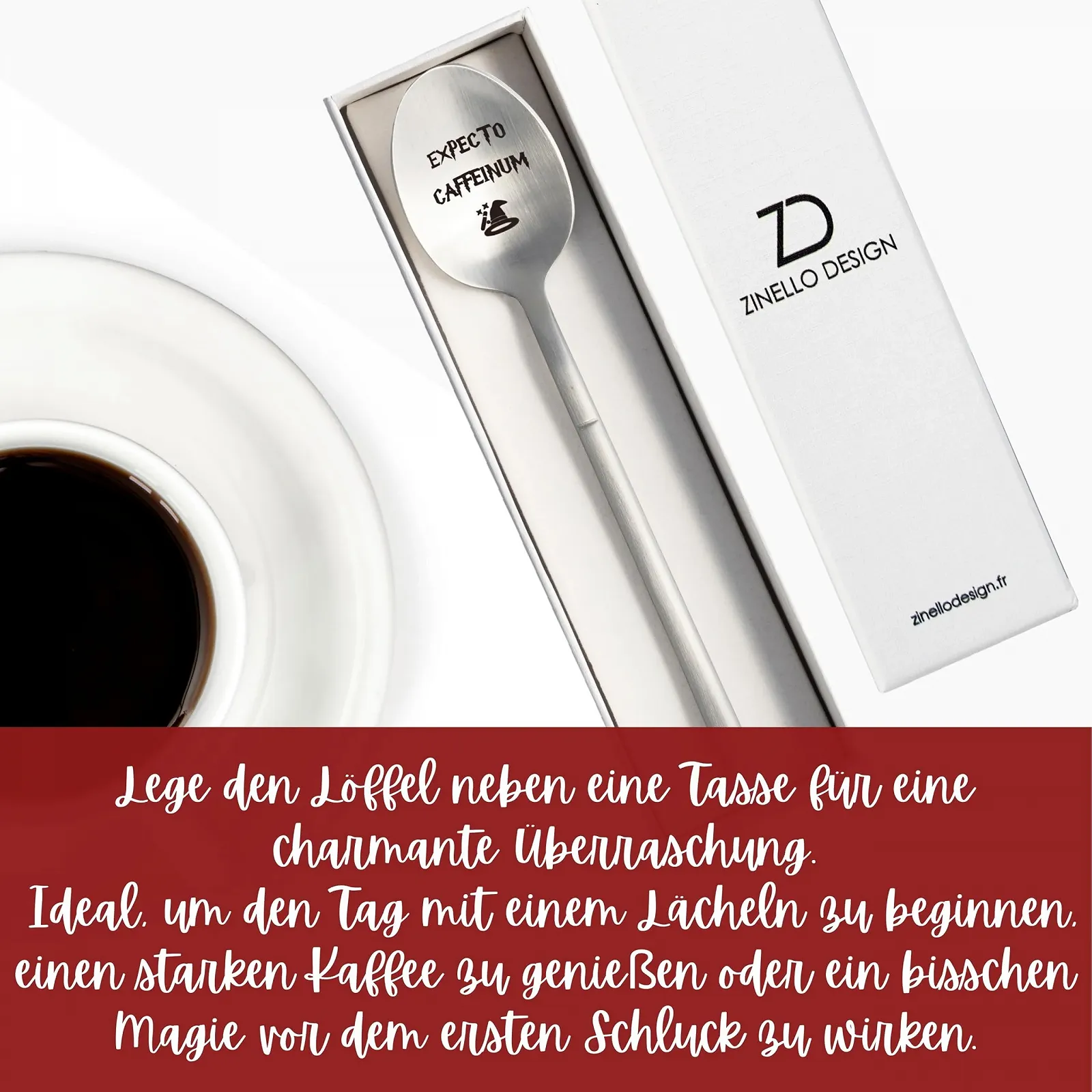 Ложка для кави та десертів з гравіюванням Expecto Caffeinum | Нержавіюча сталь 18/10, фото №4 Ложка для кави та десертів з гравіюванням Expecto Caffeinum | Нержавіюча сталь 18/10, фото №4