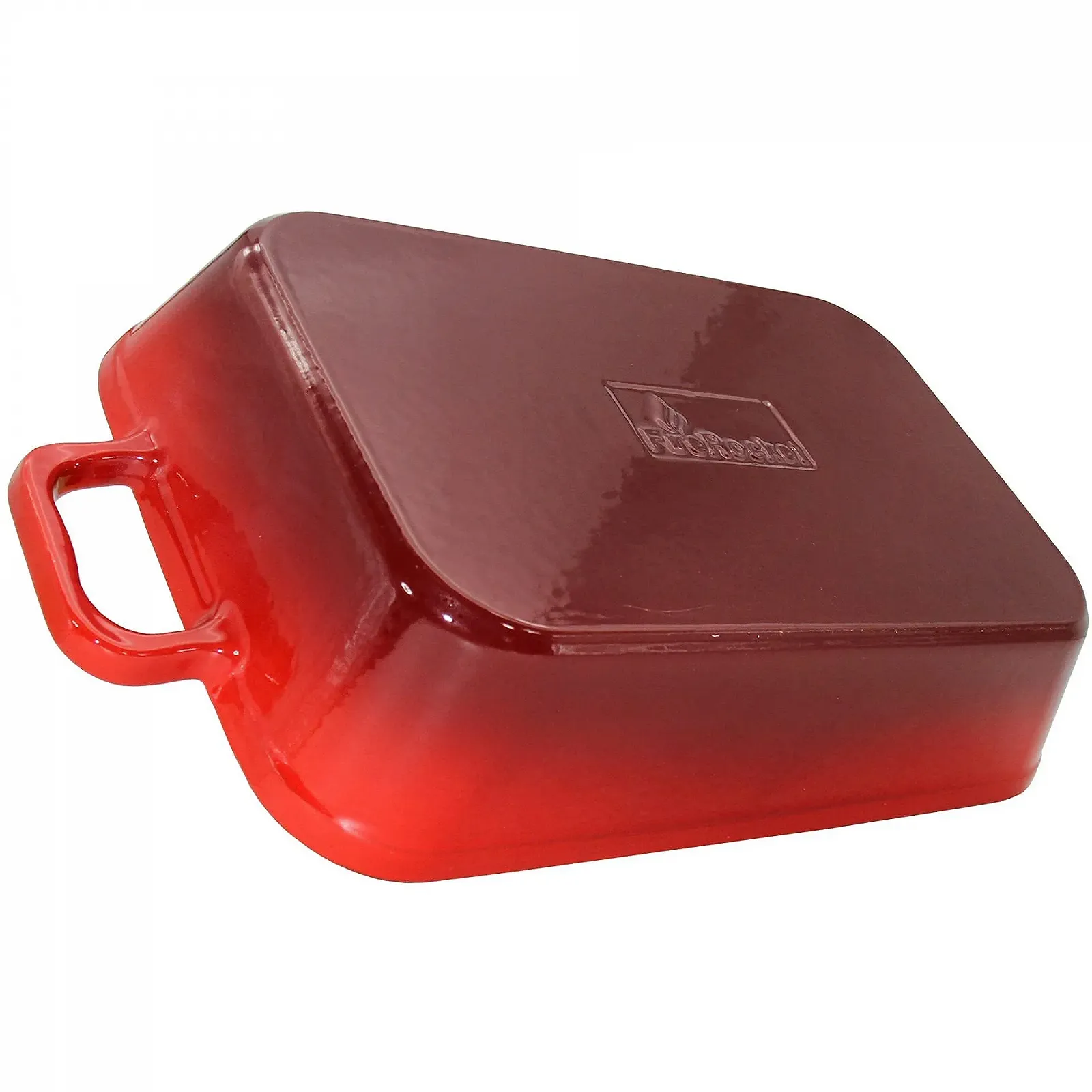 Чугунная форма для запекания 33,4 x 22,2 см Прямоугольная Эмалированная 5 л Индукционная Белая/Красная, фото №9