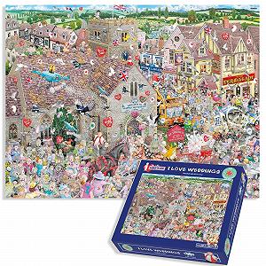 Пазл All Jigsaw Puzzles Mike Jupp Series Я люблю весілля AJP151083 1000 елементів 66 x 50 см - Фото 1
