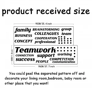 Наклейка на стіну SUPERDANT Teamwork Мотиваційні цитати 96 x 30 см Чорна synthetic.ua - Фото 1