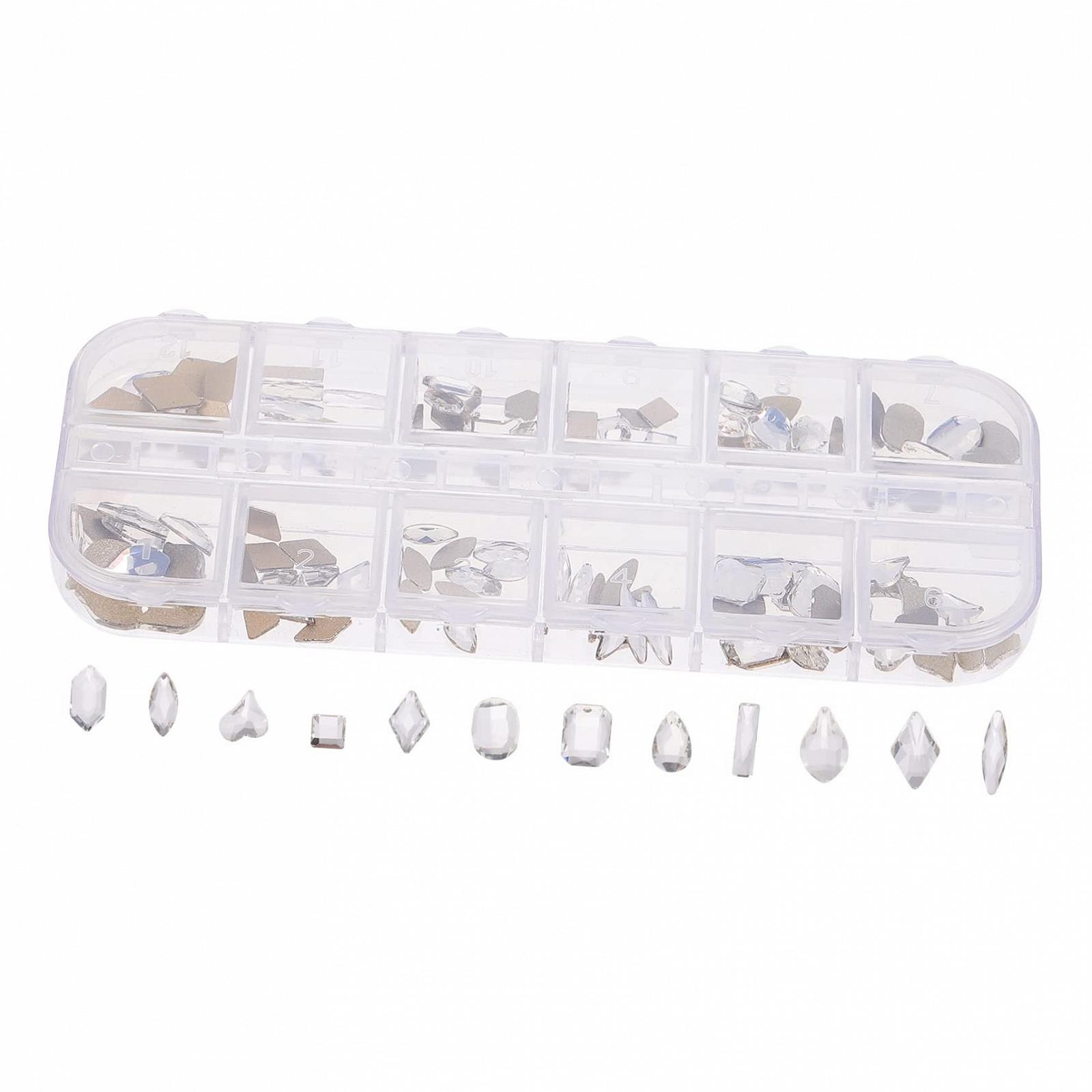 Прикраса для нігтів minkissy, 1 коробка, білий метал, фото №1