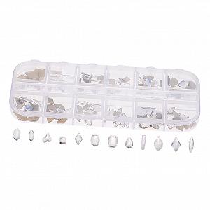 Прикраса для нігтів minkissy, 1 коробка, білий метал - Фото 1