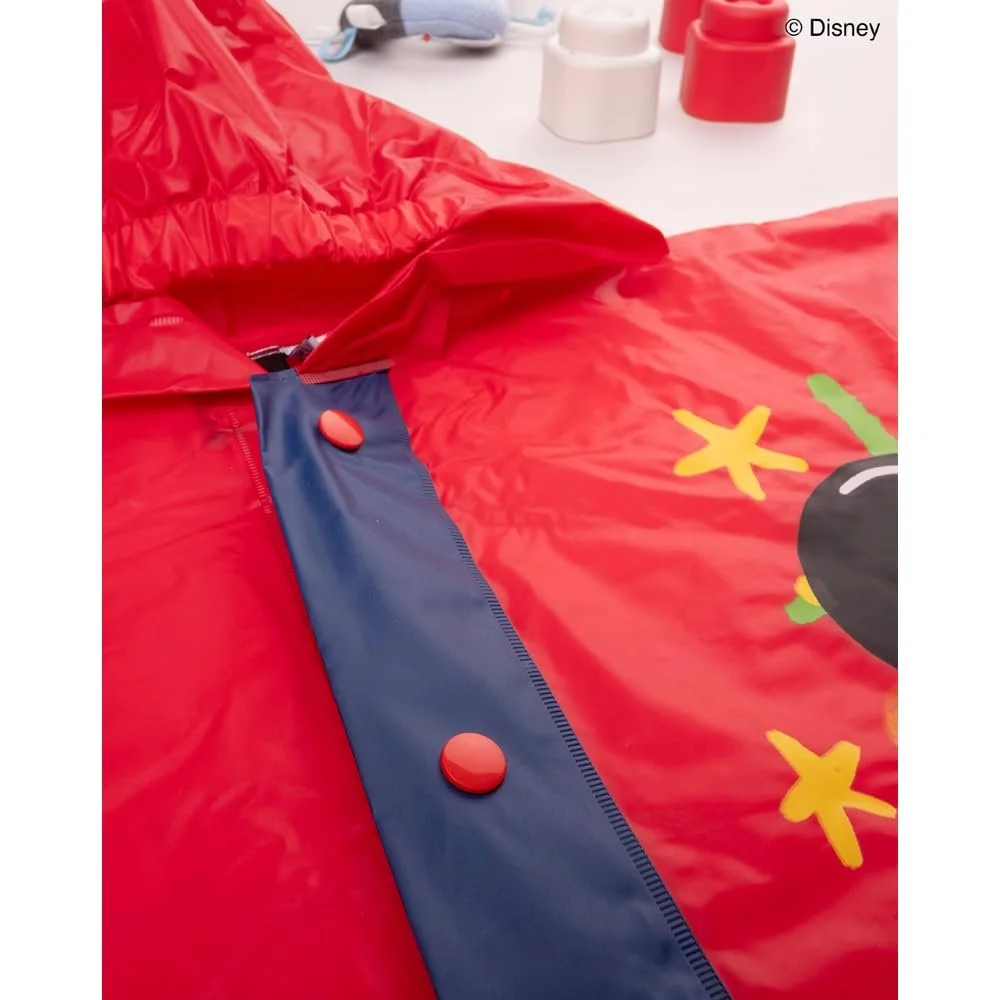 Дитячий дощовик CARTOON Disney Mickey Mouse Плащ-пончо з капюшоном та застібкою на ґудзиках, фото №3