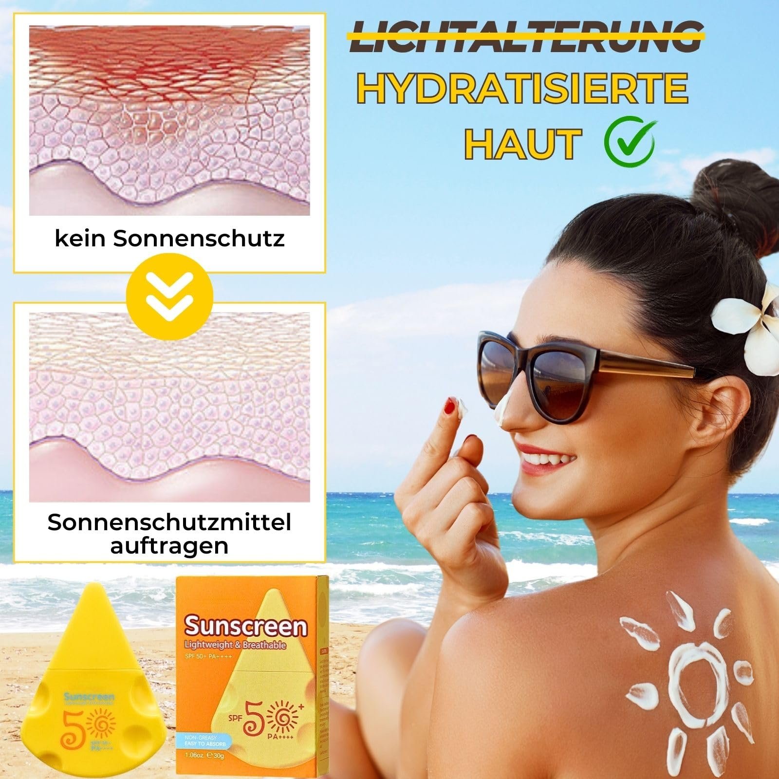 Сонцезахисний крем SPF 50 для обличчя та тіла, 30 г, фото №3