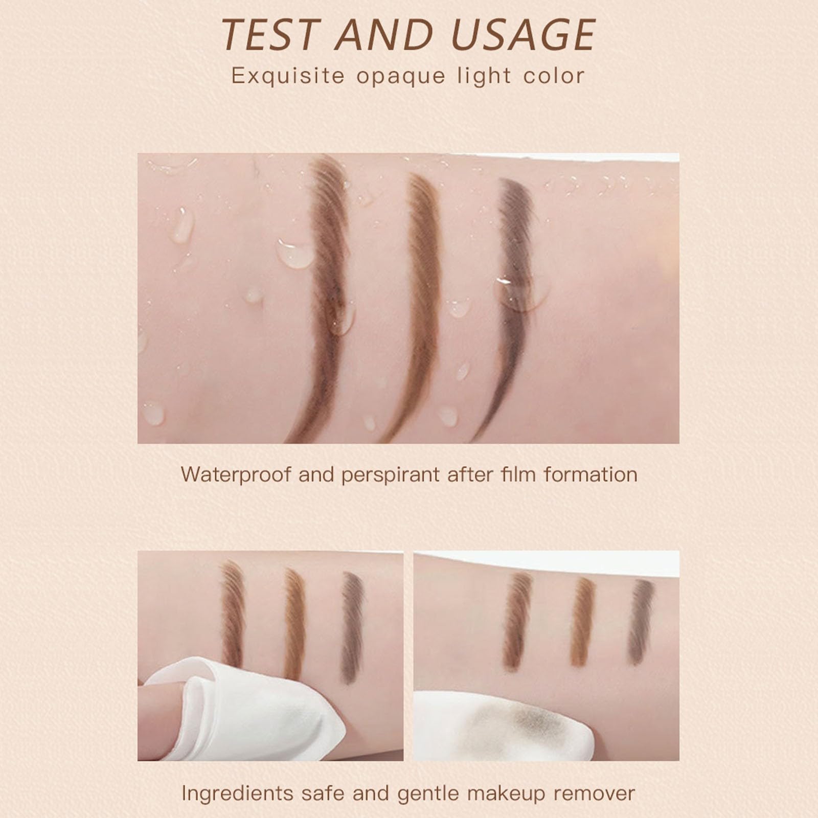 Пудра для брів Two-Tone Waterproof Hair Powder Чорний і темно-коричневий, фото №5