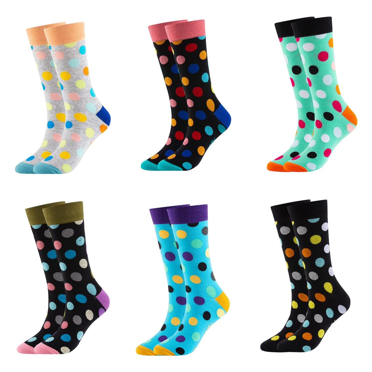 Носки Gi&Gi Christmas с абстрактным мотивом для женщин, 12 пар, черный, желтый, красный, фото №1