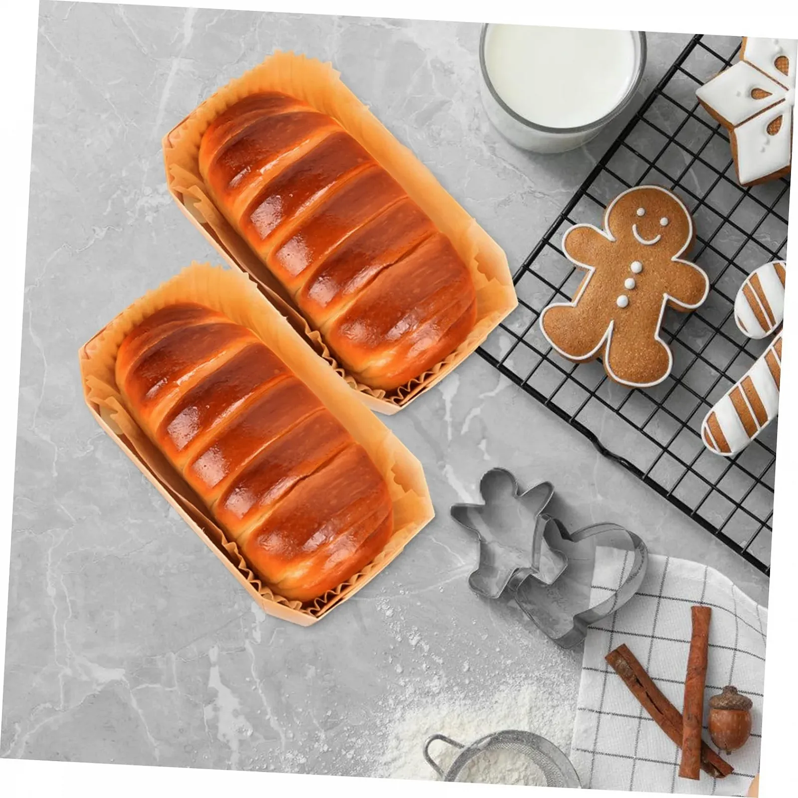 Форми для випікання Ciieeo 6 шт прямокутні дерев'яні з антипригарним покриттям для хліба та кексів, фото №6