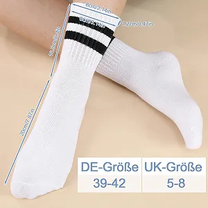 Носки теннисные Женские Полосатые Хлопковые Спортивные, 6 пар synthetic.ua - Фото 1