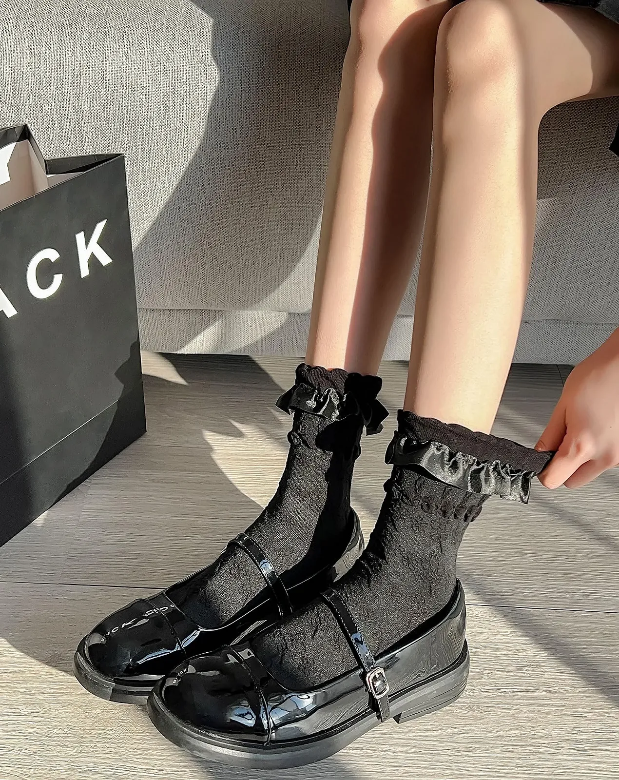 Шкарпетки Yawlsow Жіночі Бавовняні Мереживні, фото №6