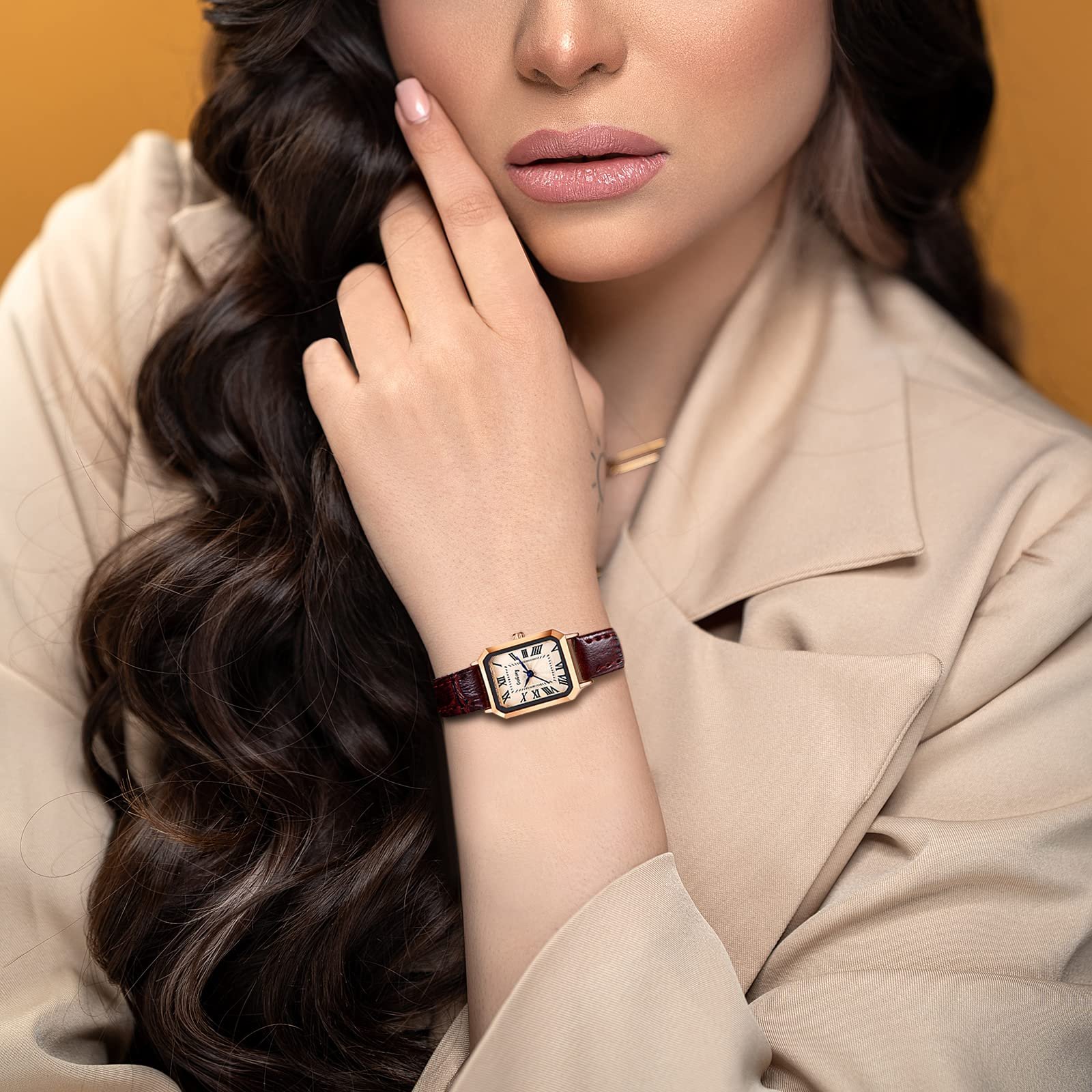 Женские часы Кварцевые Аналоговые Классические JewelryWe с кожаным ремешком, фото №3