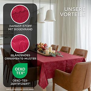 Скатертина BEAUTEX Damask Ornaments Прямокутна Поліестер Не потребує прасування synthetic.ua - Фото 1