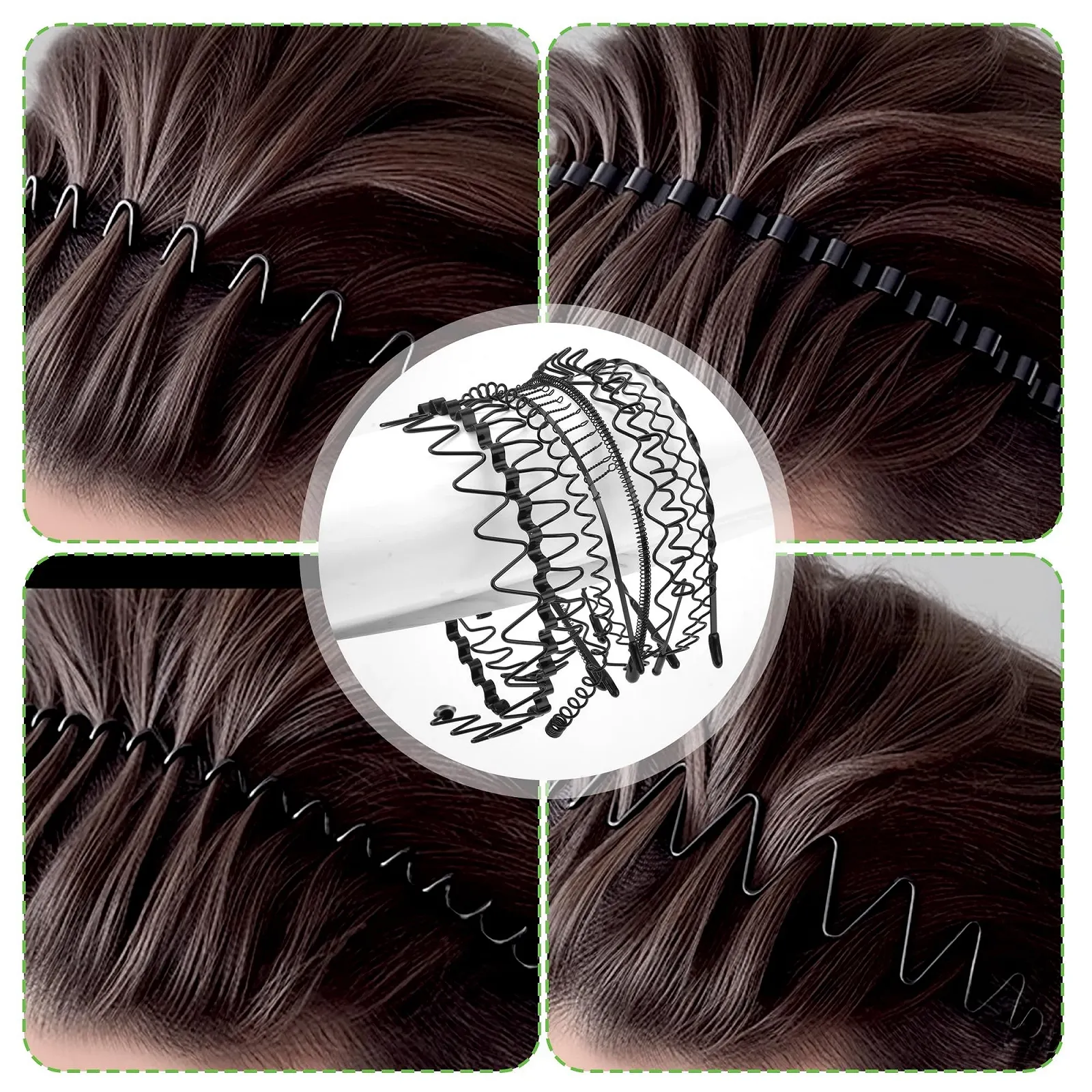 Набір металевих обручів для волосся 12 шт., фото №6