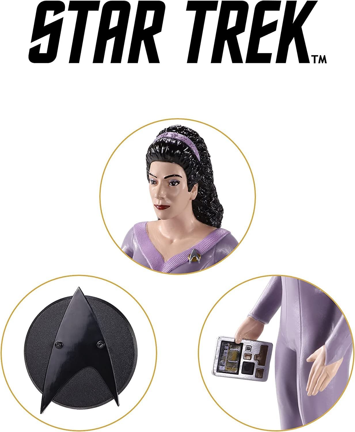 Фігурка згинальна Star Trek: The Next Generation Counselor TROI 19 см, фото №5