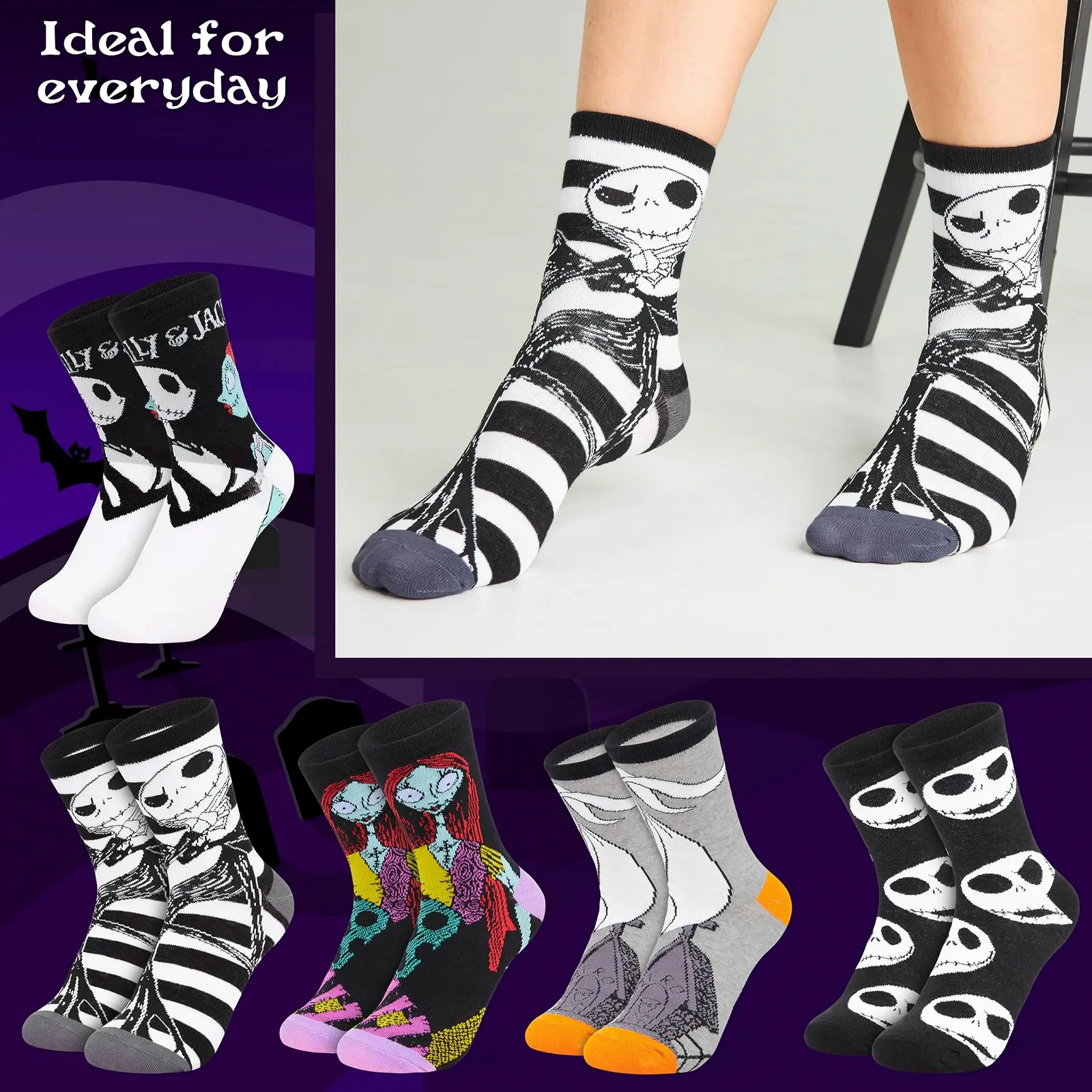 Женские носки Disney Мягкие носки Набор из 5 пар Подарок для женщин и девушек-подростков, фото №5