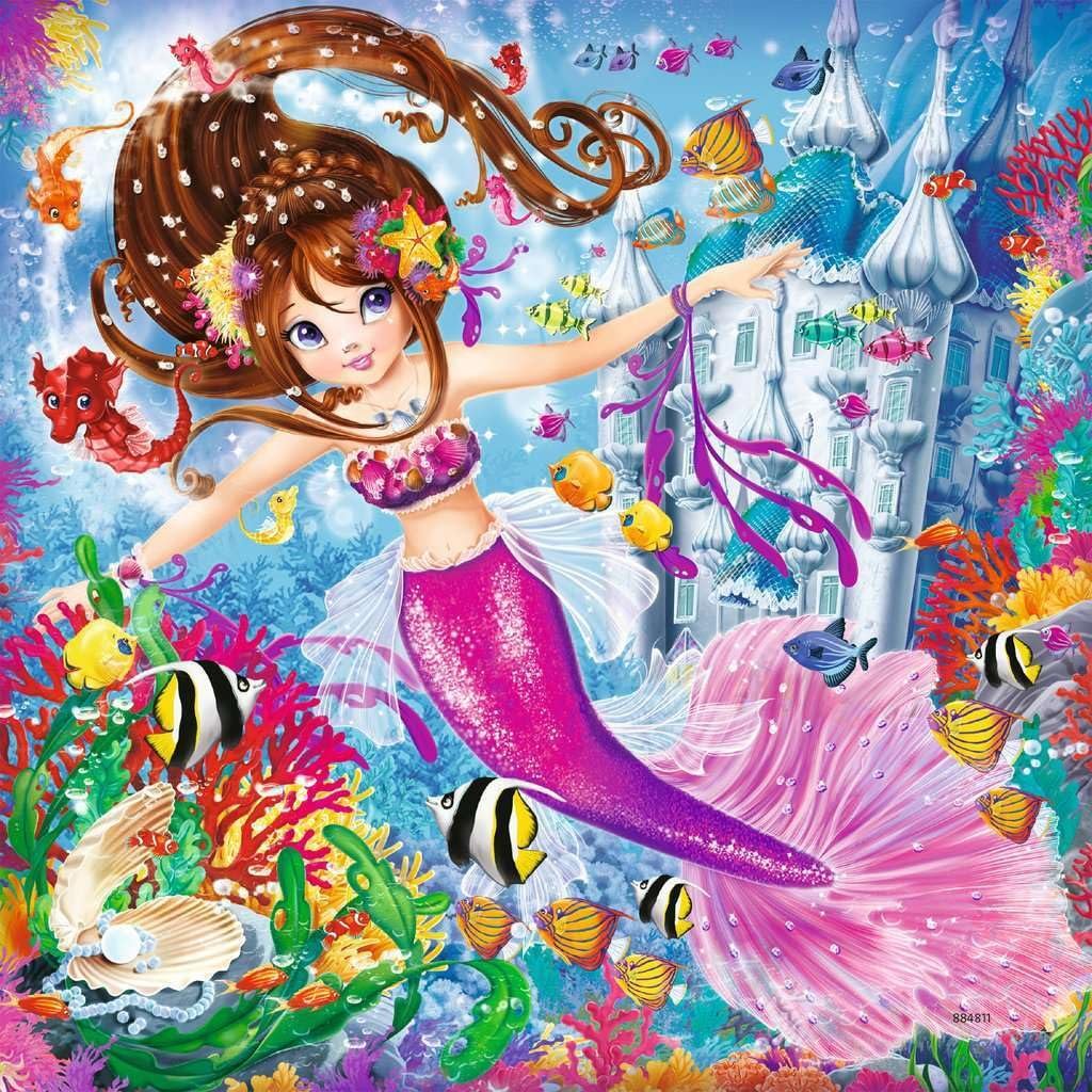 Пазл Ravensburger 08063 Enchanting Mermaids 3 x 49 елементів, фото №3