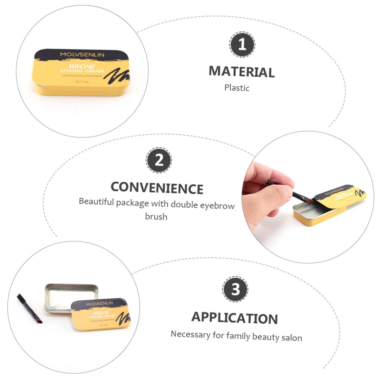 Набір MERRYHAPY Styling Cream для брів, фото №3 Набір MERRYHAPY Styling Cream для брів, фото №3