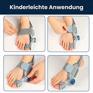 Шина Virely Hallux ValgusKorrektur с регулируемой коррекционной кнопкой и мягкой гелевой подушкой synthetic.ua - Фото 1